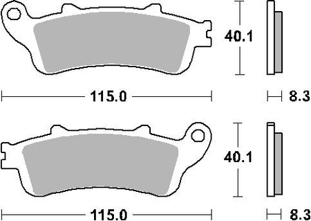 Hamulcowe kh261 / kh281 street ceramic kolor czarny pasuje do: honda cbr1000rr, gl1800, vfr800 przód