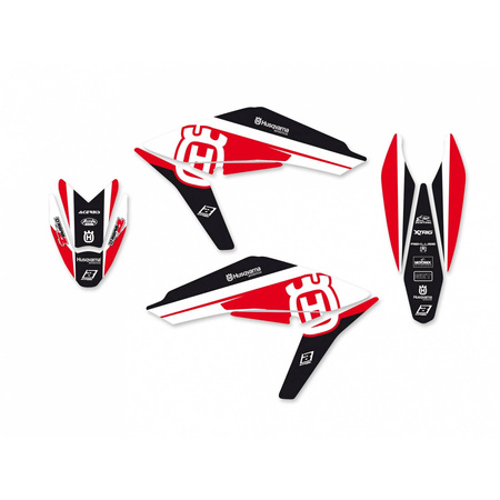 Komplet naklejek (oklein) husqvarna te/tc 449-511 '11-'13 dream 4 kolor czerwony/czarny/biały
