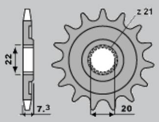 Zębatka przednia 2120 12 honda crf 250 '04-'09, cr 125 '04-'08 (-1)