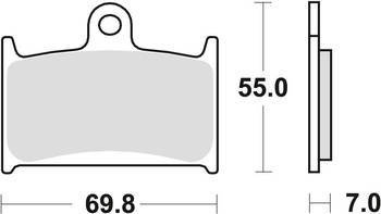 Klocki hamulcowe kh145 kh236 organic suzuki gsf 1200 96-00, rf 900 94-97 przód (promocja)
