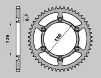Zębatka tylna 820 41 suzuki dr 350se '94-'95, husqvarna 510 smr '06-'09 (-1)
