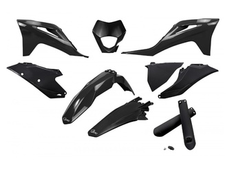 Komplet Plastików Z Osłonami Teleskopów (Amortyzatorów) Gas Gas Ec / Ec-F 250 / 300 / 350 '21-'23 Kolor Czarny