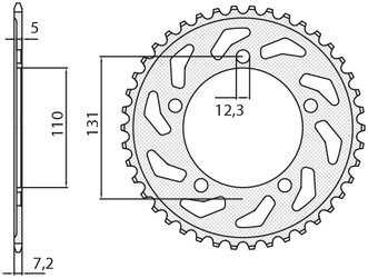 Zębatka tylna 4585 44 bmw s 1000 rr '09-'11 (jtr7.44) (łańc. 525) (458544jt)