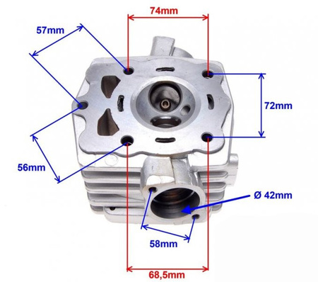 Głowica cylindra ATV 200 Shineray Kingway Loncin Bashan Jialing Kinroad