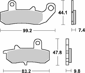 Klocki hamulcowe kh157 street ceramic kolor czarny pasuje do: suzuki dr 650/750/800
