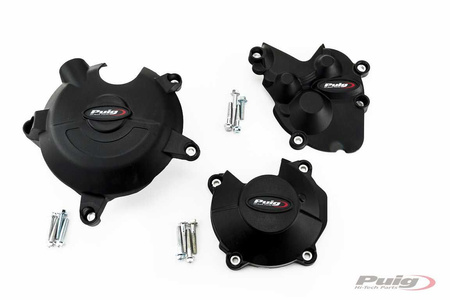 Pokrywy dekli silnika puig do kawasaki zx-6r 09-21 czarne