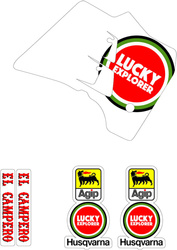 Komplet naklejek (oklein) husqvarna cr/wr '91-'94, replica team ch racing husqvarna '93 kolor biały/czerwony