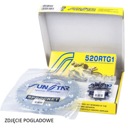 Zestaw napędowy yamaha mt 03 06-12 plus złoty (15/47/112) (do 1000cc) (sun38715/sun1-3541-47/ss520rtg1-112g)