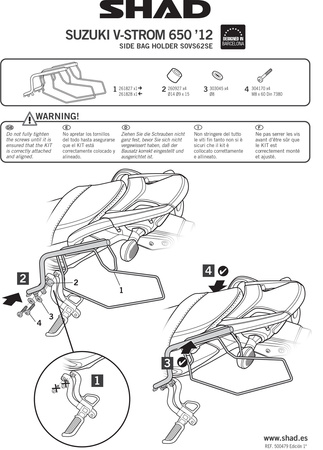 Stelaż sakw półsztywnych Shad do Suzuki DL 650