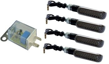 KIERUNKOWSKAZY LED CZARNE HOMOLOGOWANE E8 Z PRZERYWACZEM