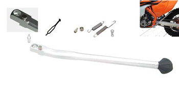 Stopka boczna ktm egs/exc 125/200/250/300/380 '98-'07; exc 450/520/525 '03-'07 srebrna (aluminiowa)