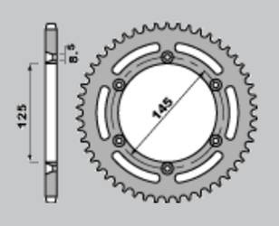 Zębatka tylna 703 40 cagiva tamanaco125 88-91 (698-40)