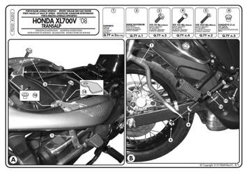 Stelaż Kufrów Bocznych Monokey Honda Xl 700v Transalp (08-13) - Również Pod Kufry Monokey K'mission Alu