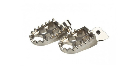 PODNÓŻKI PEGI ALUMINIOWE EVO YAMAHA YZ / Y/ WR / WRF / TENERE 700, FANTIC KOLOR SREBRNY