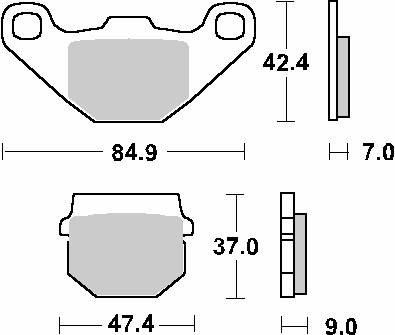Klocki hamulcowe kh83 off-road sinter kolor złoty