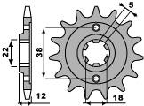 Zębatka przednia 721 15 18nc cagiva 350 (83-86) (łańc. 530)