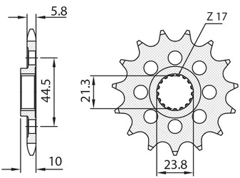 Zębatka przednia 2133 13 suzuki rmz 450 '08-'12 (jtf1441.13) (łańc. 520) (213313jt)