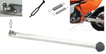 Stopka boczna ktm exc 200/250/300 '08-'16, excf 250/350/450/500/505/530 '08-'16, srebrna (aluminiowa) (oem: 78003023044)