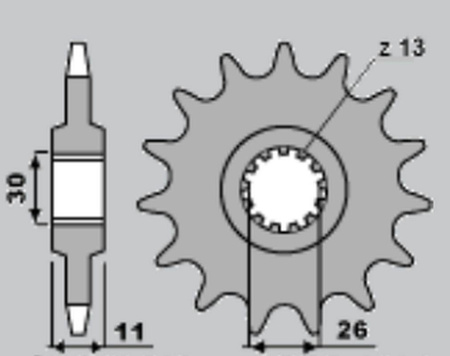 Zębatka przednia 2091 15 yamaha fz8 '10-'15, mt 09 '14-'17, mt 07 '14-'17 tdm 900 '02-'13 (jtf1591.15)* (łańc. 525)