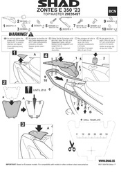 Stelaż kufra tył Shad do Zontes 350 150