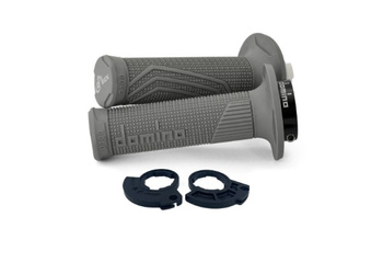 DOMINO MANETKI (GRIPY) OFF ROAD D-LOCK NA JEDNĄ LINKE 2T (Z ADAPTERAMI ROLGAZU - KTM, HUSQVARNA, GASGAS, HONDA, KAWASAKI, SUZUKI, YAMAHA I INNE) KOLOR SZARY