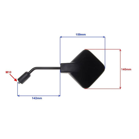 Lusterka do motocykla skutera kwadratowe M10