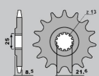 Zębatka przednia 2137 15 kawasaki z 1000 '07-'16 (jtf1537.15) (łańc. 525) (213715jt)