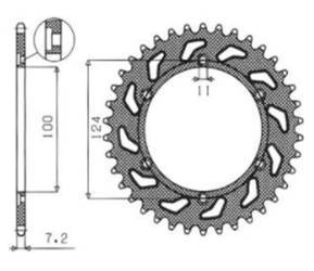 Zębatka tylna 4366 37 ducati monster s4 916 '01-03, st4 996 '02-05 (łańc. 525) (436637jt)