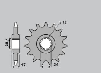 Zębatka przednia 295 13 18nc honda cbr 600 f 87-96 (-2) (łańc. 530)