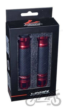 Manetki motocyklowe czerwone na kierownicę 22 mm