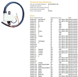Dze cewka zapłonowa yamaha yfs 200 blaster '89-'06, yfm 250 raptor '09-'12