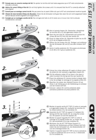 Stelaż kufra tył Shad do Yamaha Delight 115