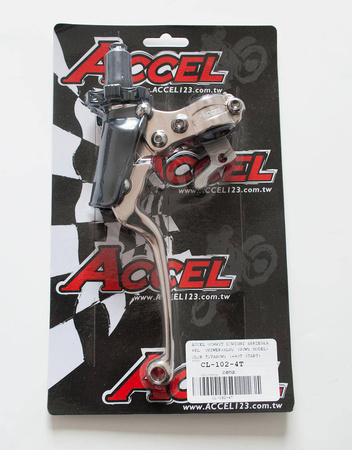 uchwyt dźwigni sprzęgła kompletny + hot start uniwersalny kolor tytanowy (dźwignia niełamka) (cl-102-4t) - promocja