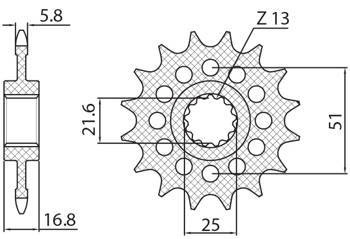 Zębatka przednia 2042 17 honda nc 750x/s/dct '14-'15, integra 750 dct '14-'15 (jtf1373.17) (łańc. 520) (204217jt)