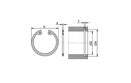 Pierścień segera spinka d5 cf moto cf500 cf550 cf625 cf800 power force