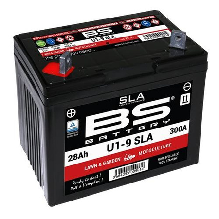 Bs 2022/08 akumulator sla - u1-9 (fa) 12v 28ah 195x125x176 bezobsługowy - zalany (300a) - kosiarka