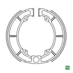 Szczęki hamulcowe tył kawasaki el 250 '90-'03, er-5 '97-'07, klf 220 '88-'02, z 440 '79-'83, z 440 ltd '82-'84, zr 550 '83-'84 (160x30mm)