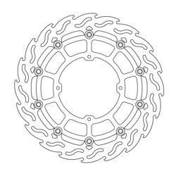Tarcza hamulcowa supermoto 320 racing flame front disc honda: xr, cr (na zamówienie)