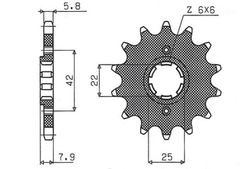 Zębatka przednia 281 14 honda xr 600r, xl 600r/rm/lm (jtf281.14) (łańc. 520) (28114jt)