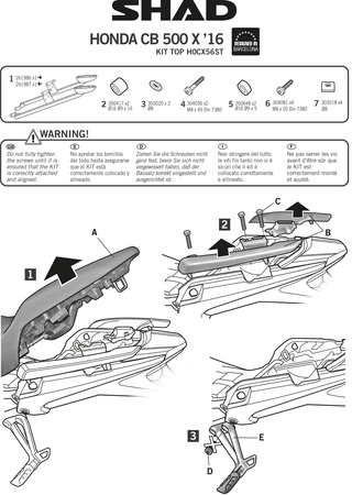 Stelaż kufra tylnego Shad do Honda CB500X '13-'16