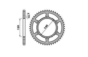 Zębatka tylna 475 44 kawasaki klr 250 84-05 (jtr1490.44)* (łańc. 520)