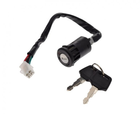 Stacyjka z Kluczykami do quada 50, 70 ,110, 125 Kostka żeńska 4 piny