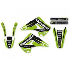 Komplet naklejek (oklein) kawasaki kx 125/250 '03-'08, dream 4 kolor zielony/czarny