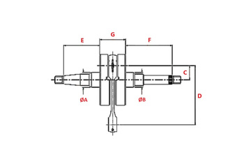 Wał Korbowy Top Racing Standard 4t 250 Ccm Piaggio Beverly Carnaby