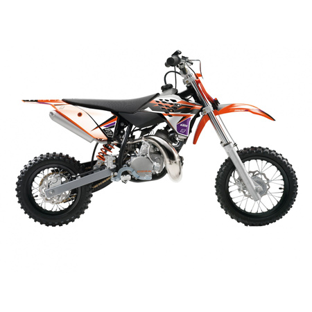 KOMPLET NAKLEJEK (OKLEIN) KTM SX 50 '09-'15 DREAM 5 KOLOR POMARAŃCZOWY CZARNY