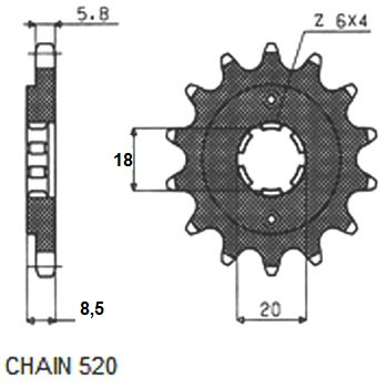 Zebatka napedowa sunstar sunf307-14