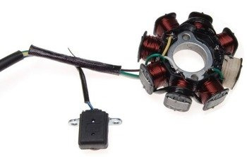 Stator iskrownik 8 cewek skuter 125 Gy6-125