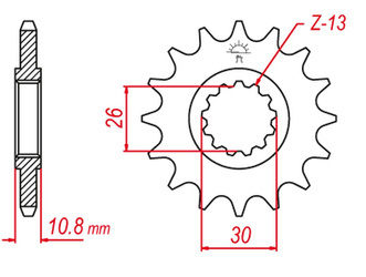Zębatka przednia 579 16 yamaha fz1/fzs 1000 fazer '01-'05, yzf r1 '98-'03 (jtf579.16)
