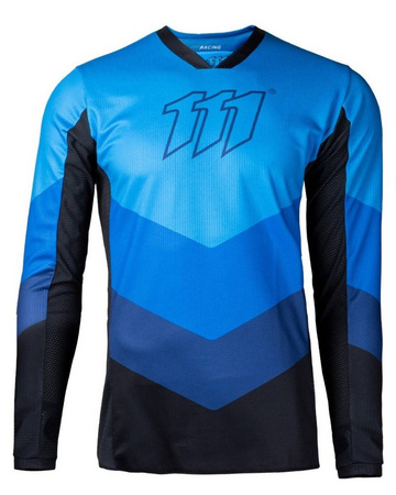 Koszulka moto 111.3 - moonbeam kolor niebieski/czarny rozmiar xl
