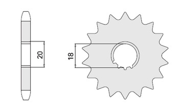 Zębatka przednia 426 14 suzuki gn 125 91-00, gs 125 (jtf426.14) (426-14)